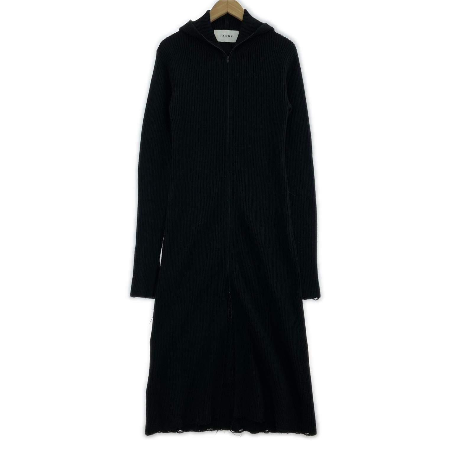 ワンピース IRENE L/S リブニットロングワンピース 36 ブラック 36 ブラック