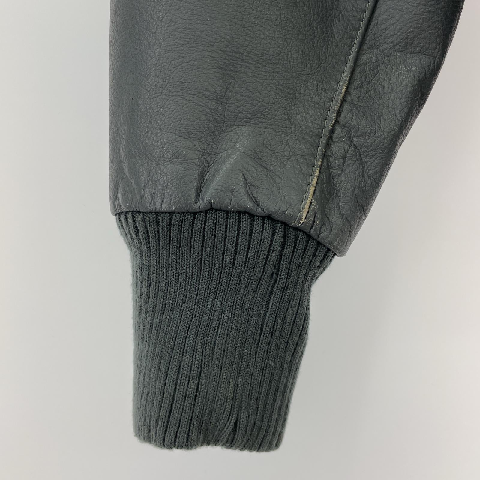 その他アウター PAUSCH ドイツ軍 レザージャケット GRY グレー
