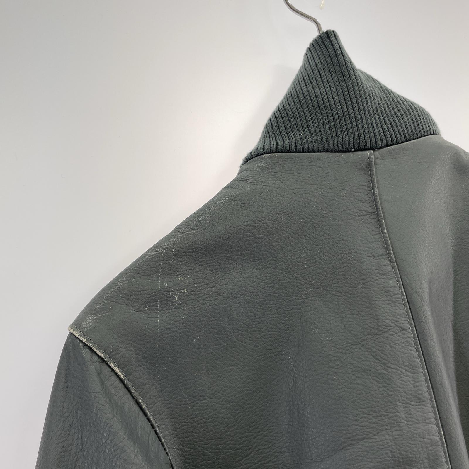その他アウター PAUSCH ドイツ軍 レザージャケット GRY グレー