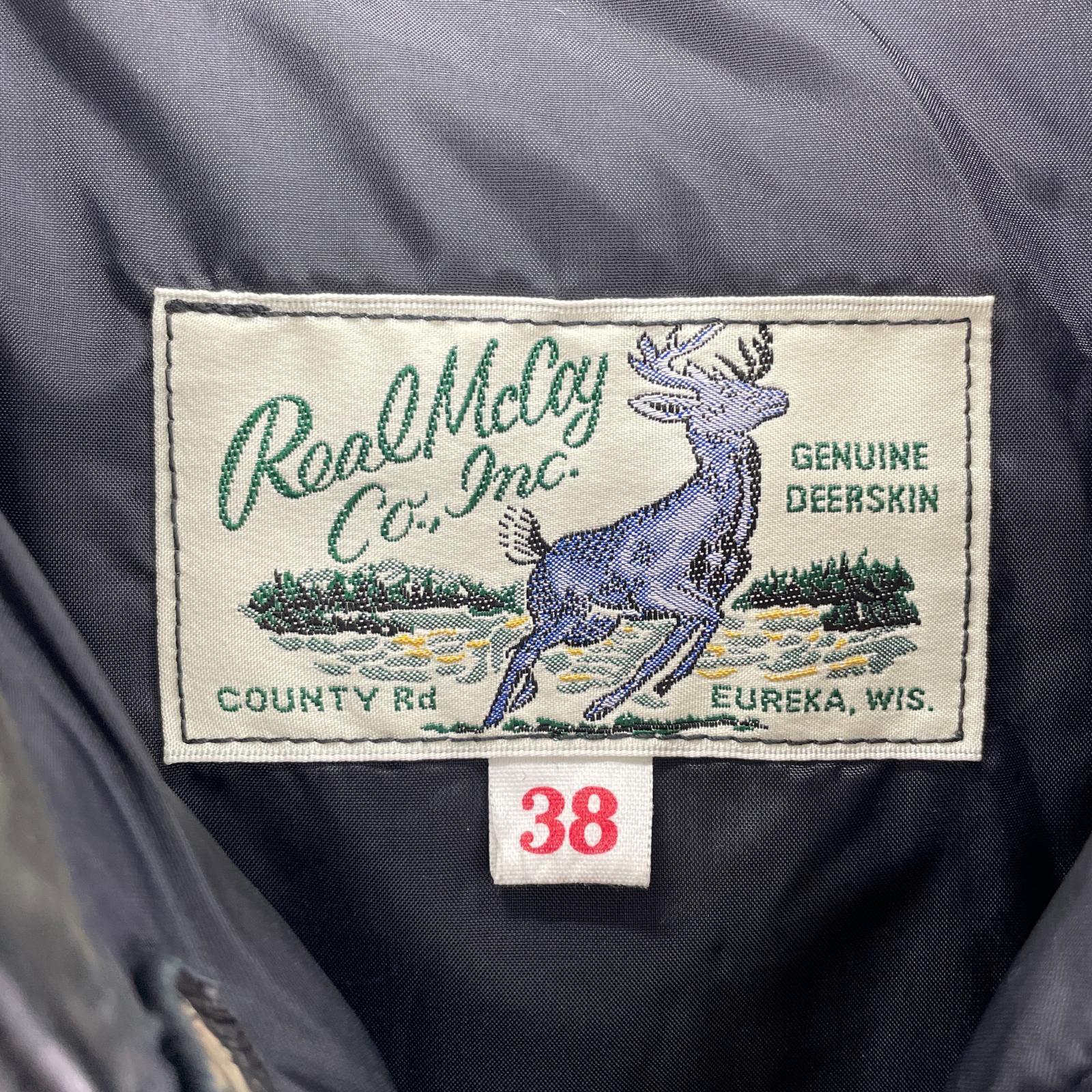 その他アウター REAL McCOY’S ディアスキン ダウンジャケット BLK (38) 38 ブラウン
