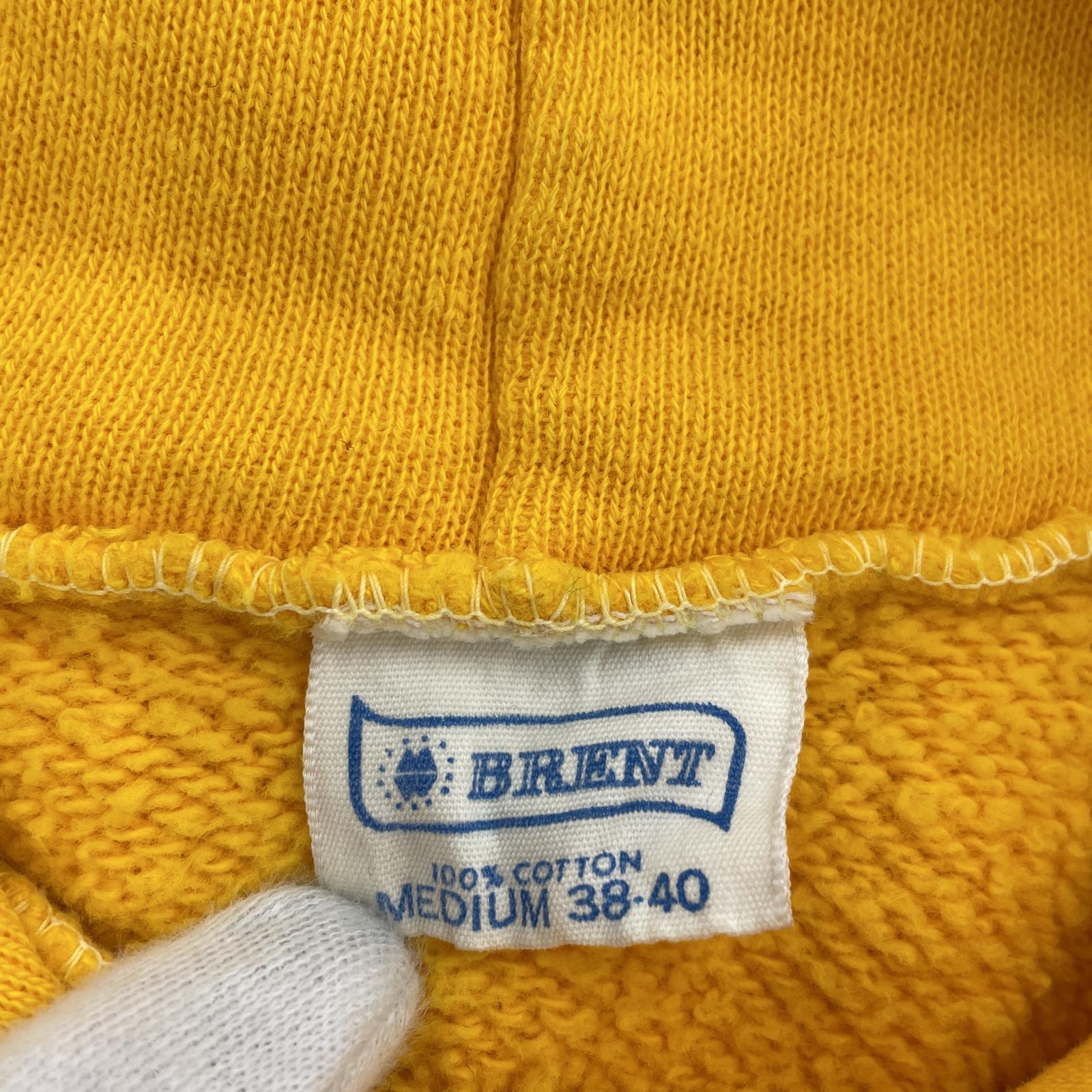 その他トップス BRENT 50-60s 吹き出しタグ POパーカー 黄 M L イエロー
