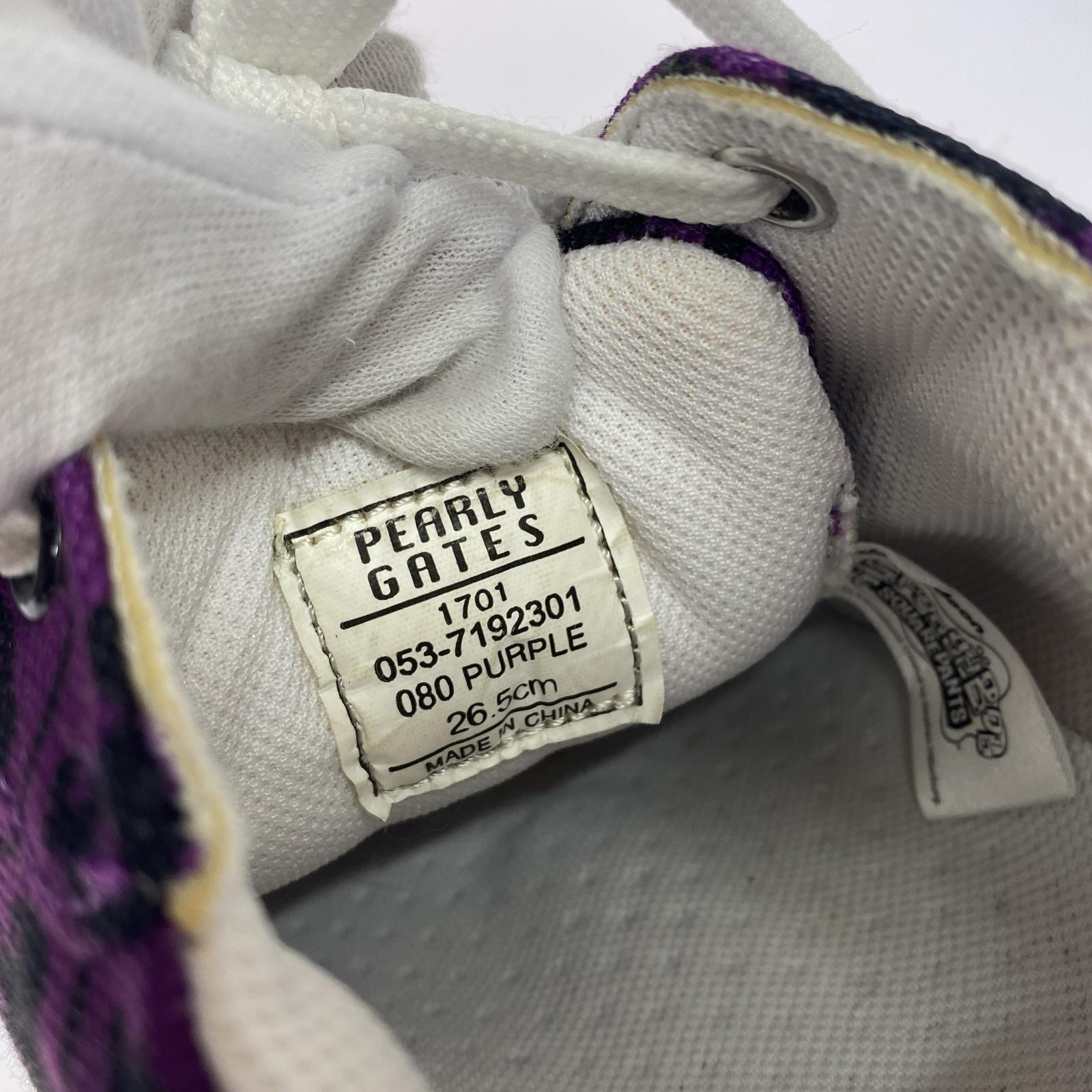 スニーカー PEARLY GATES スポンジボブ ゴルフシューズ (26.5cm) パープル