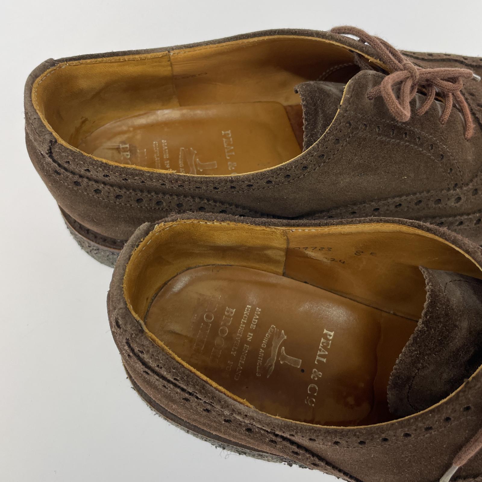 その他靴 PEAL&Co×Brooks Brothers ウイングチップスウェードシューズ ブラウン (26) ブラウン