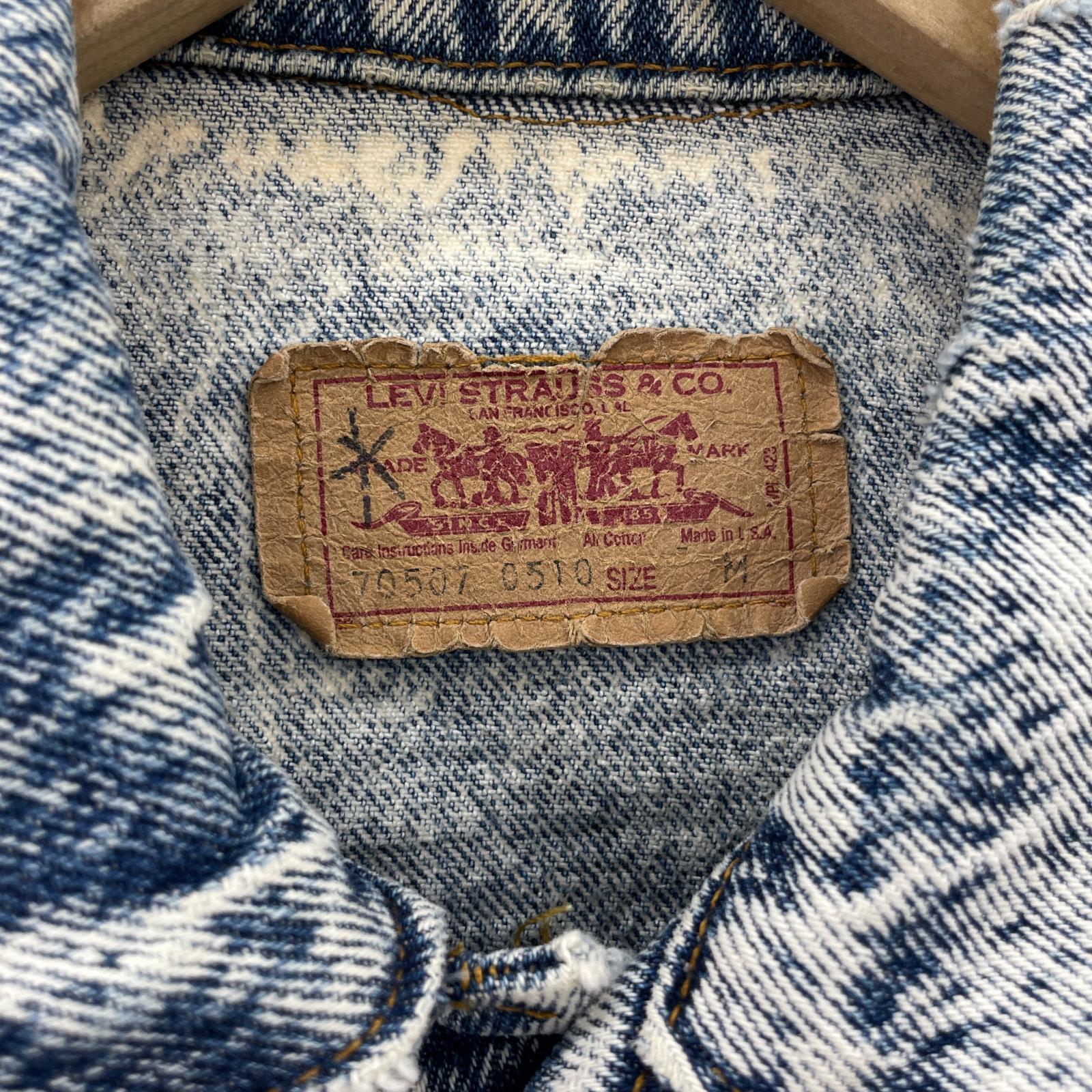 その他アウター Levi's 70507/ケミカルウォッシュ/デニムジャケット/M M ブルー
