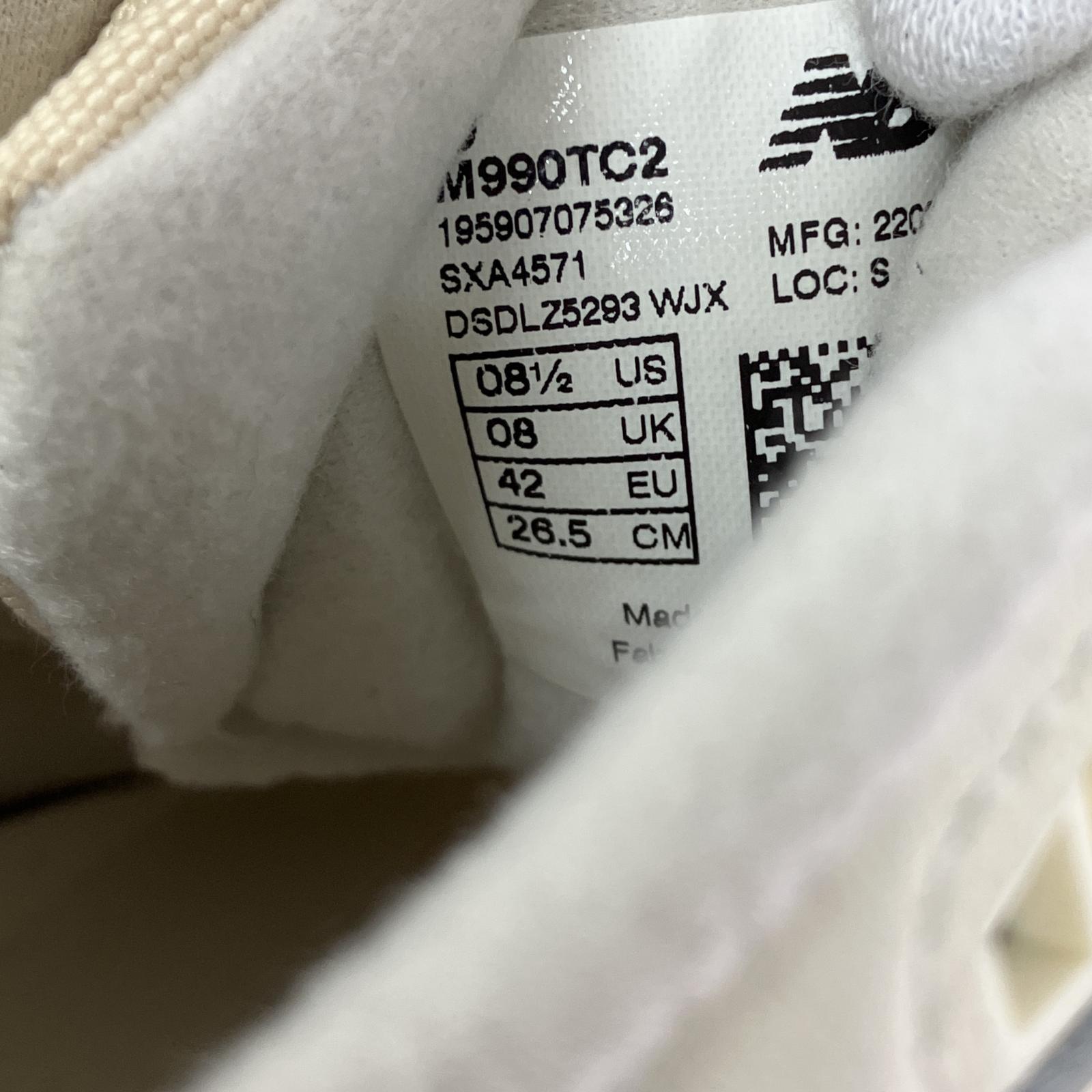 スニーカー NEW BALANCE 990V2 Sea Salt M990TC2 (26.5) ホワイト