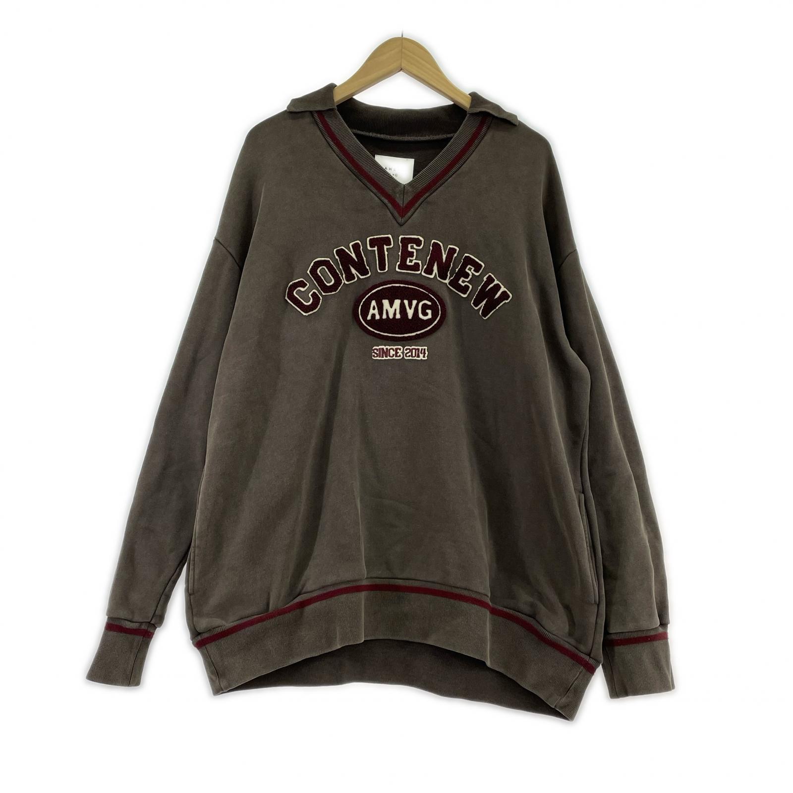 その他トップス AMERI 24AW CONCEPT LOGO EMBROIDERY SWEAT TO ブラウン