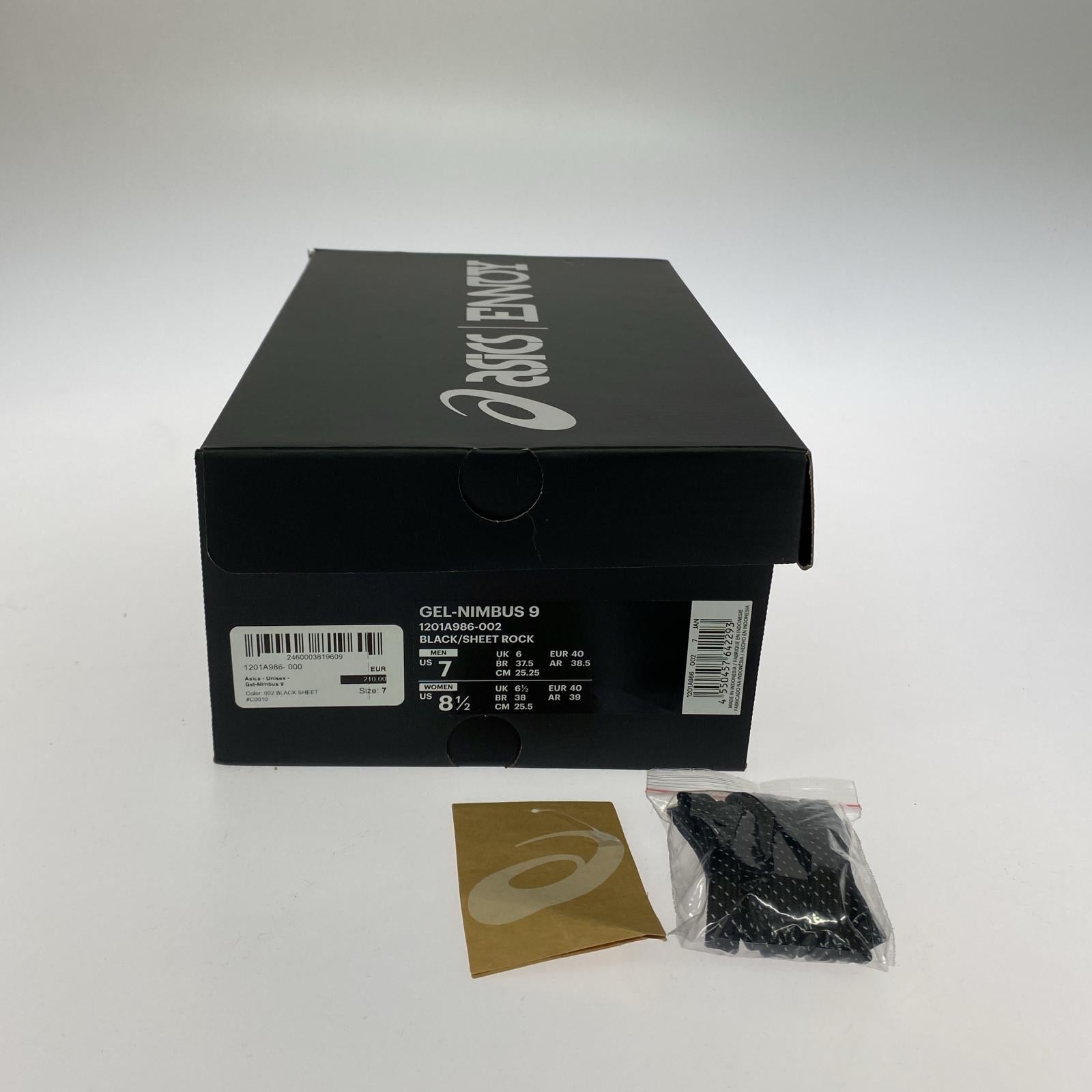 その他靴 ASICS×ennoy GEL-NIMBUS スニーカー ブラック 25.5cm 25.5cm (US7 1/2 UK7 EU41) ブラック