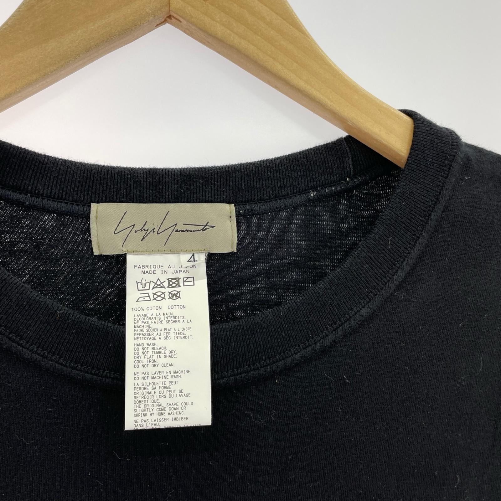 その他トップス Yohji Yamamoto バックプリントS/Sカットソー 黒 4 ブラック
