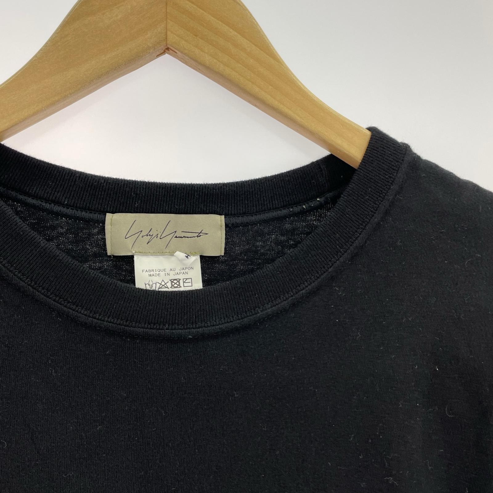 その他トップス Yohji Yamamoto 袖プリントS/Sカットソー 4 ブラック