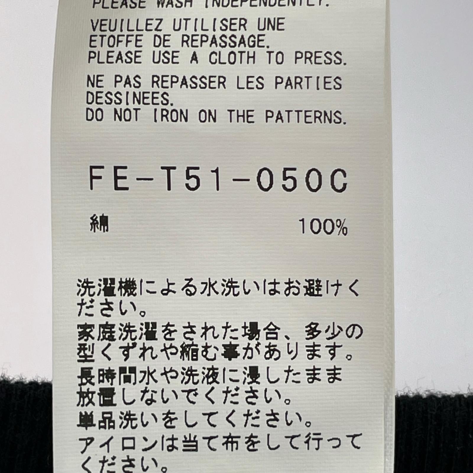 その他トップス Yohji Yamamoto 袖プリントS/Sカットソー 4 ブラック