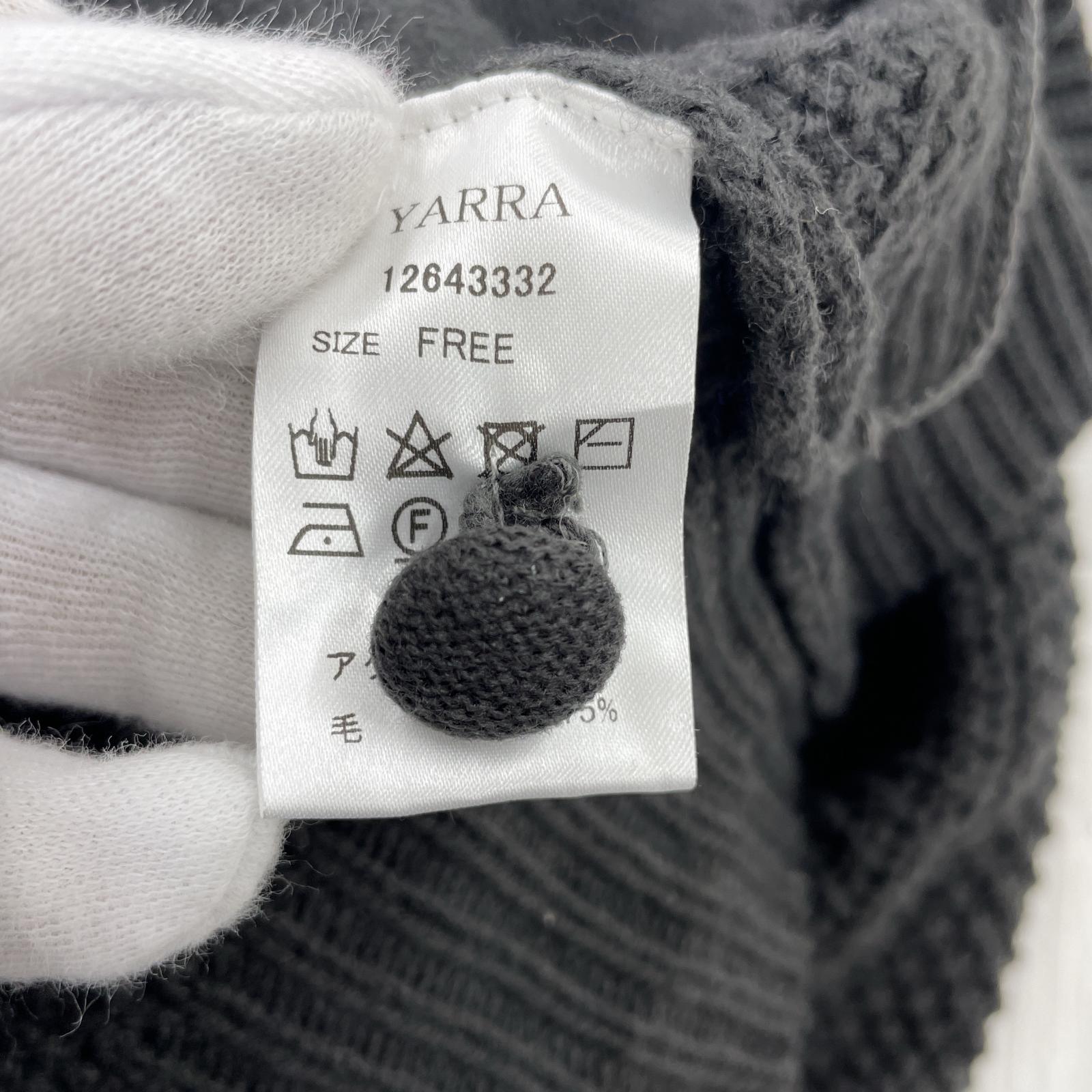 その他トップス YARRA ケーブルニットカーディガン F フリー グレー