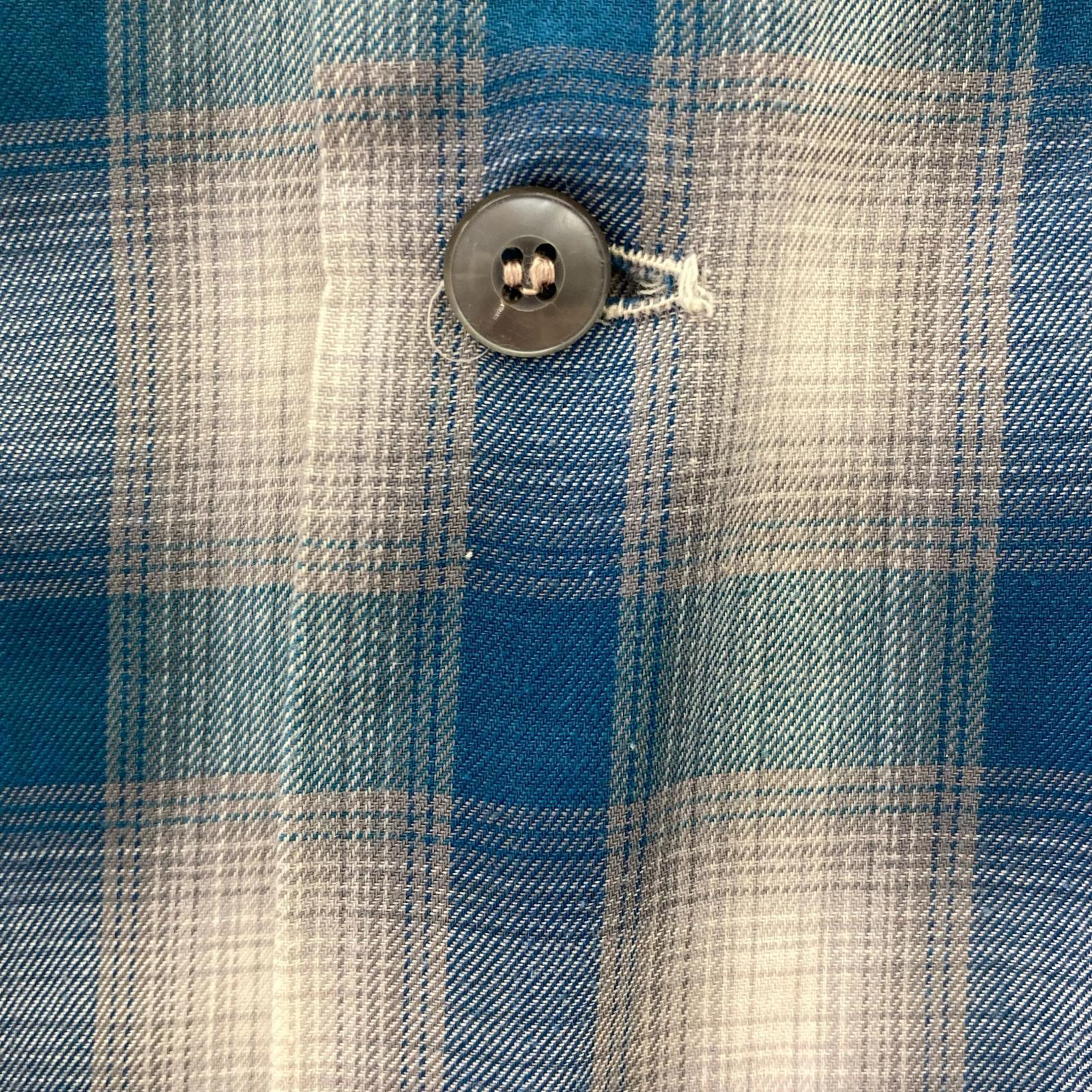 長袖シャツ Golden Needle 70s open collar ombre check shirt M M