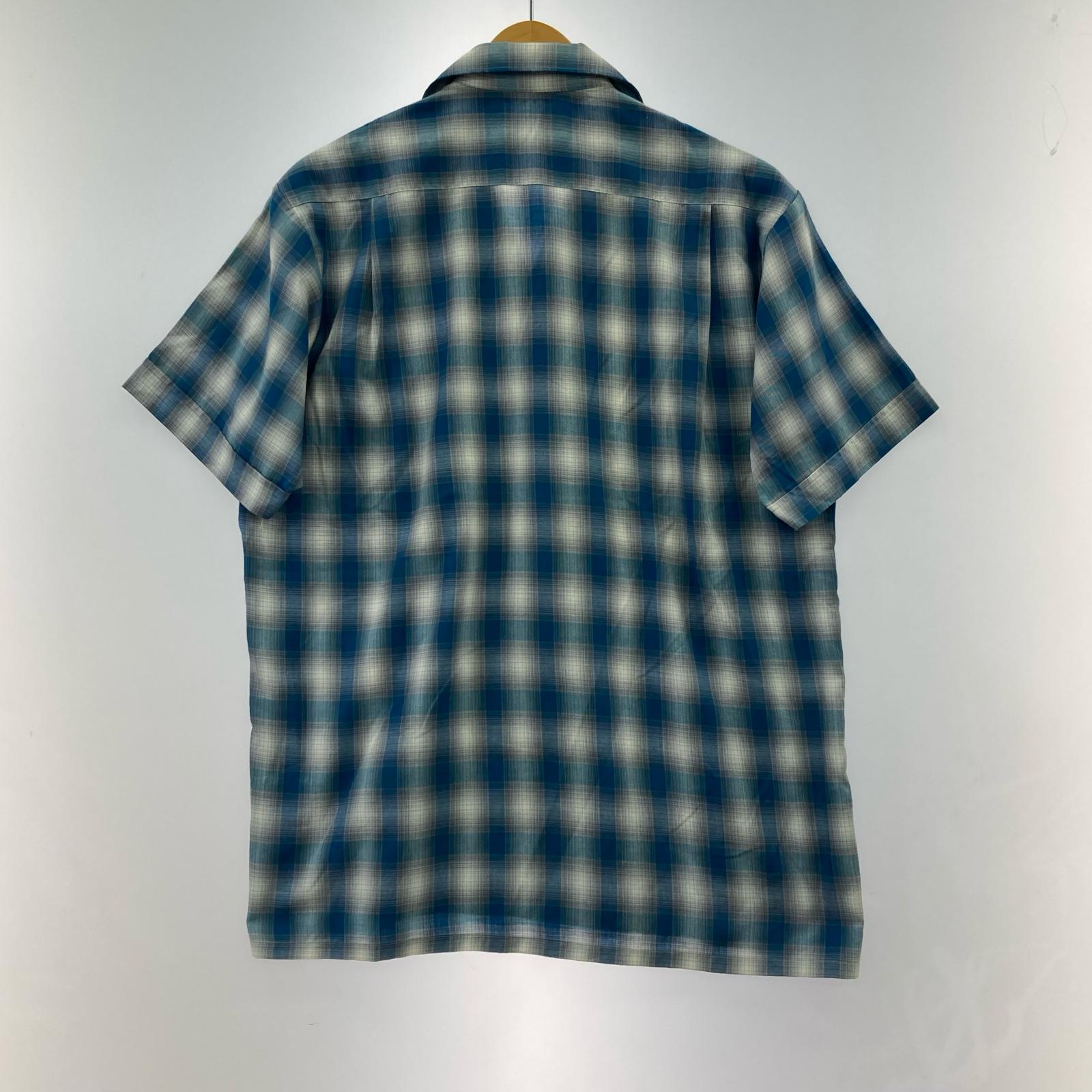 長袖シャツ Golden Needle 70s open collar ombre check shirt M M
