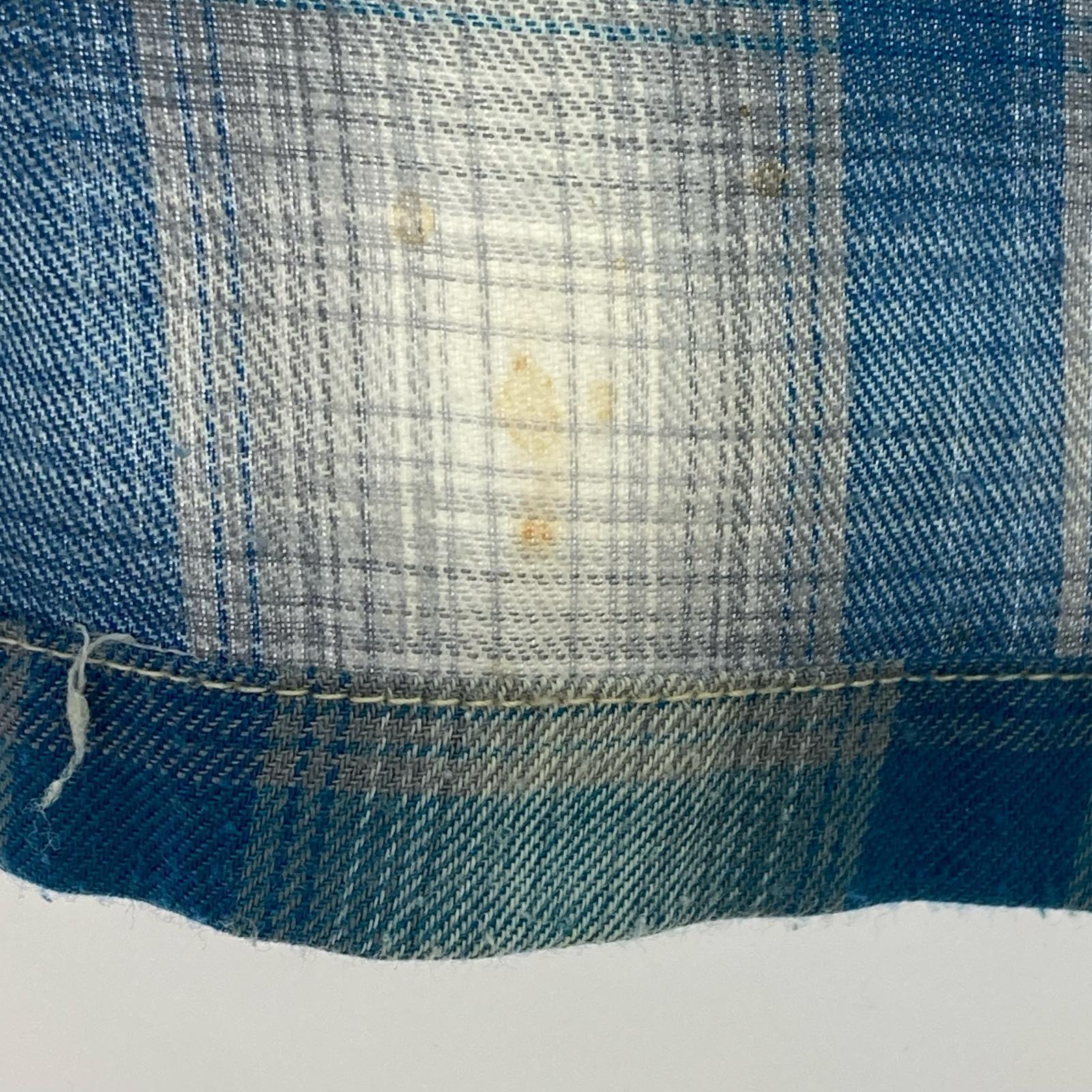 長袖シャツ Golden Needle 70s open collar ombre check shirt M M