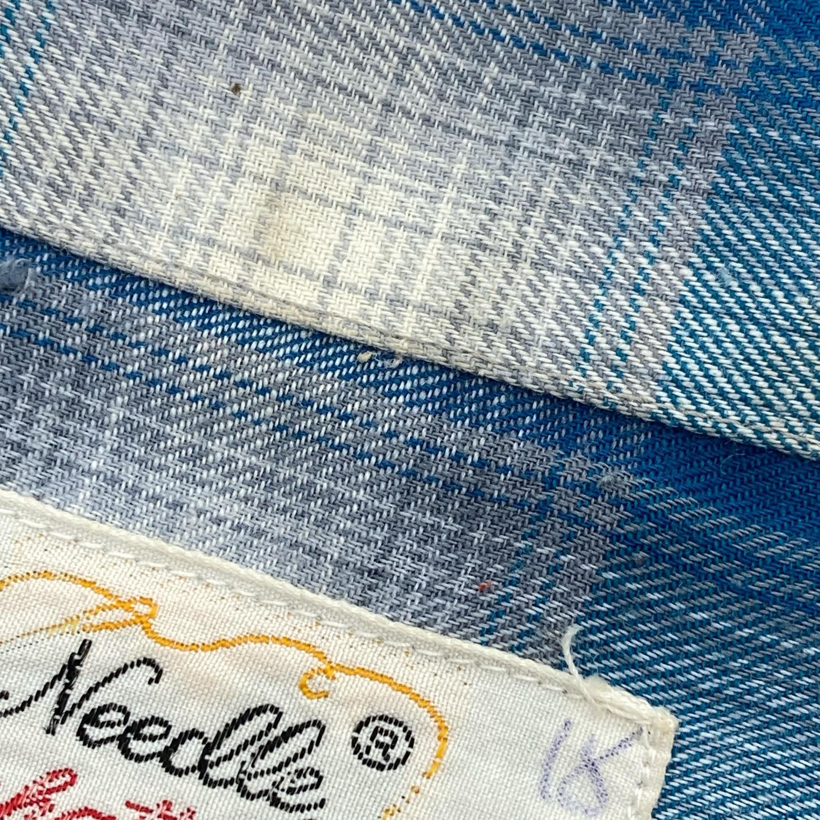 長袖シャツ Golden Needle 70s open collar ombre check shirt M M