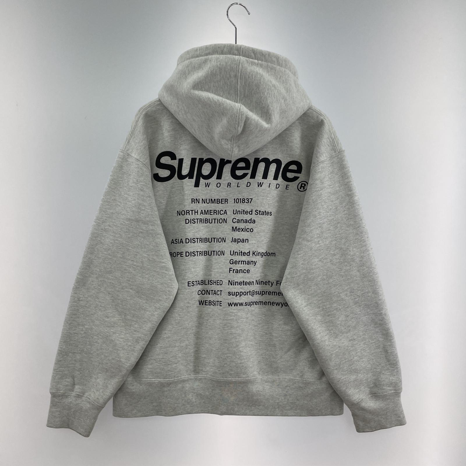 その他トップス supreme worldwide hooded sweatshirt グレー(M) M グレー