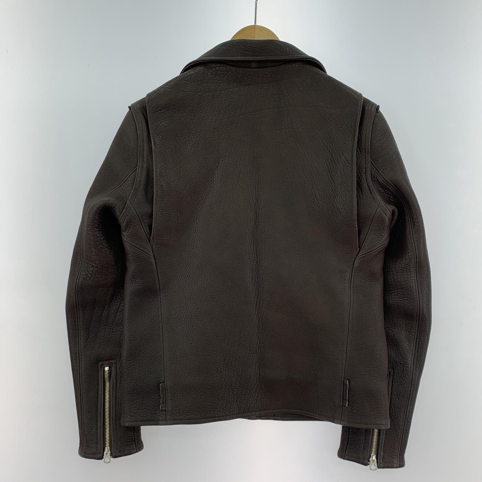 その他アウター FINE CREEK&CO ACJK045 5th LEON Deer ダブルライダースジャケット (38) 38 ブラウン