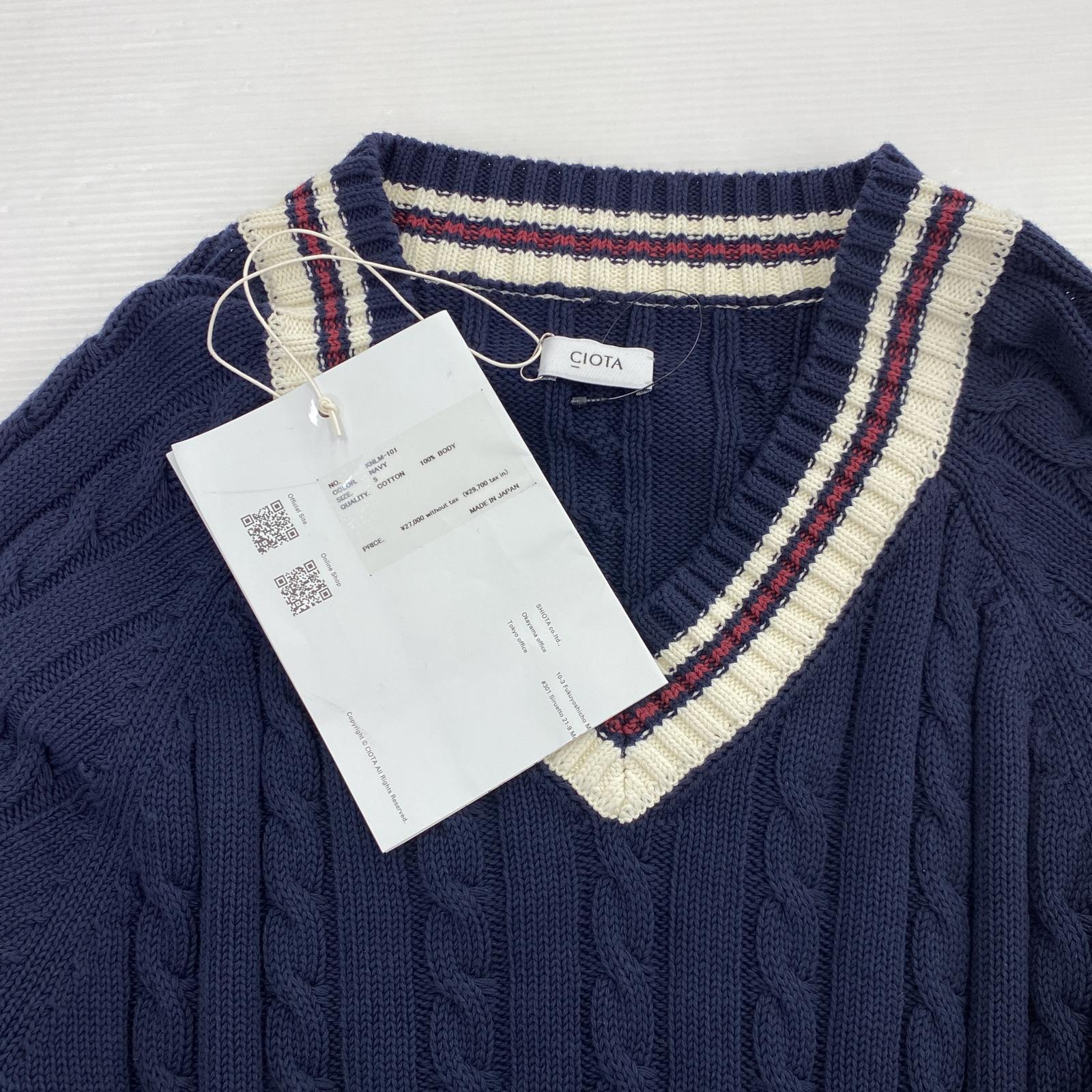 その他トップス CIOTA L/S CRICKET SWEATER チルデンニット NVY (5)