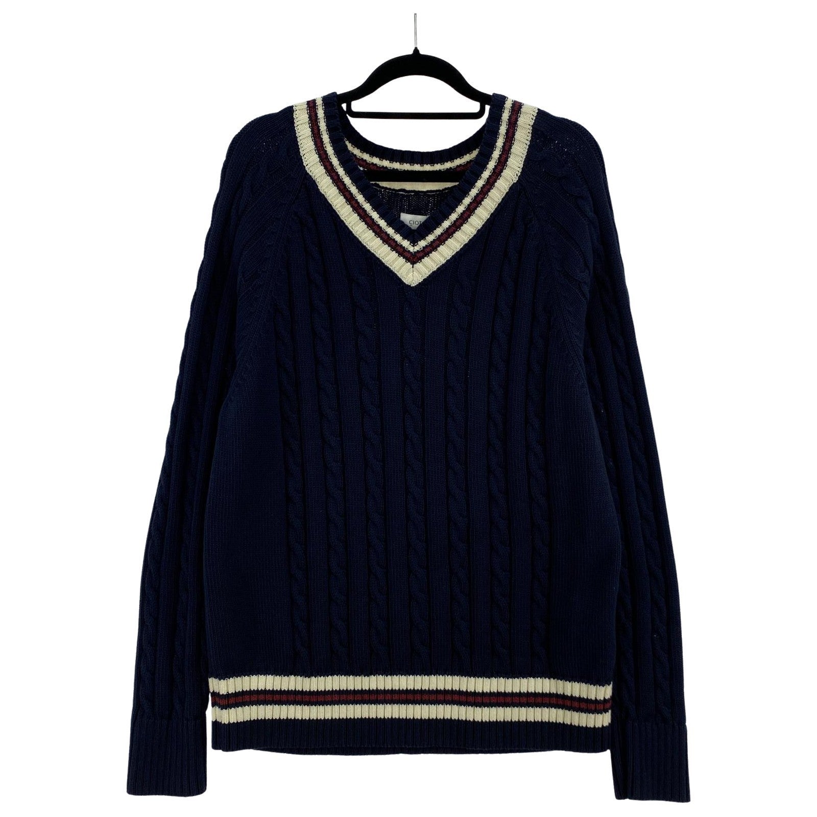 その他トップス CIOTA L/S CRICKET SWEATER チルデンニット NVY (5)