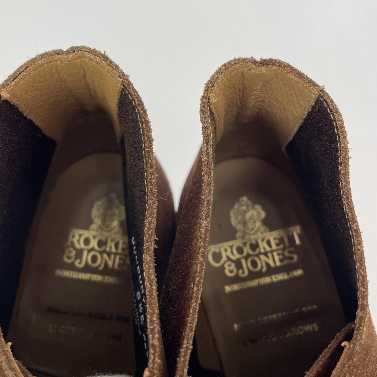 ブーツ CROCKETT&JONES 6461 SUNBURY スエードチャッカブーツ (6 1/2) ブラウン