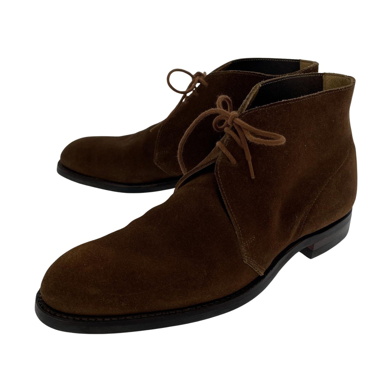 ブーツ CROCKETT&JONES 6461 SUNBURY スエードチャッカブーツ (6 1/2) ブラウン