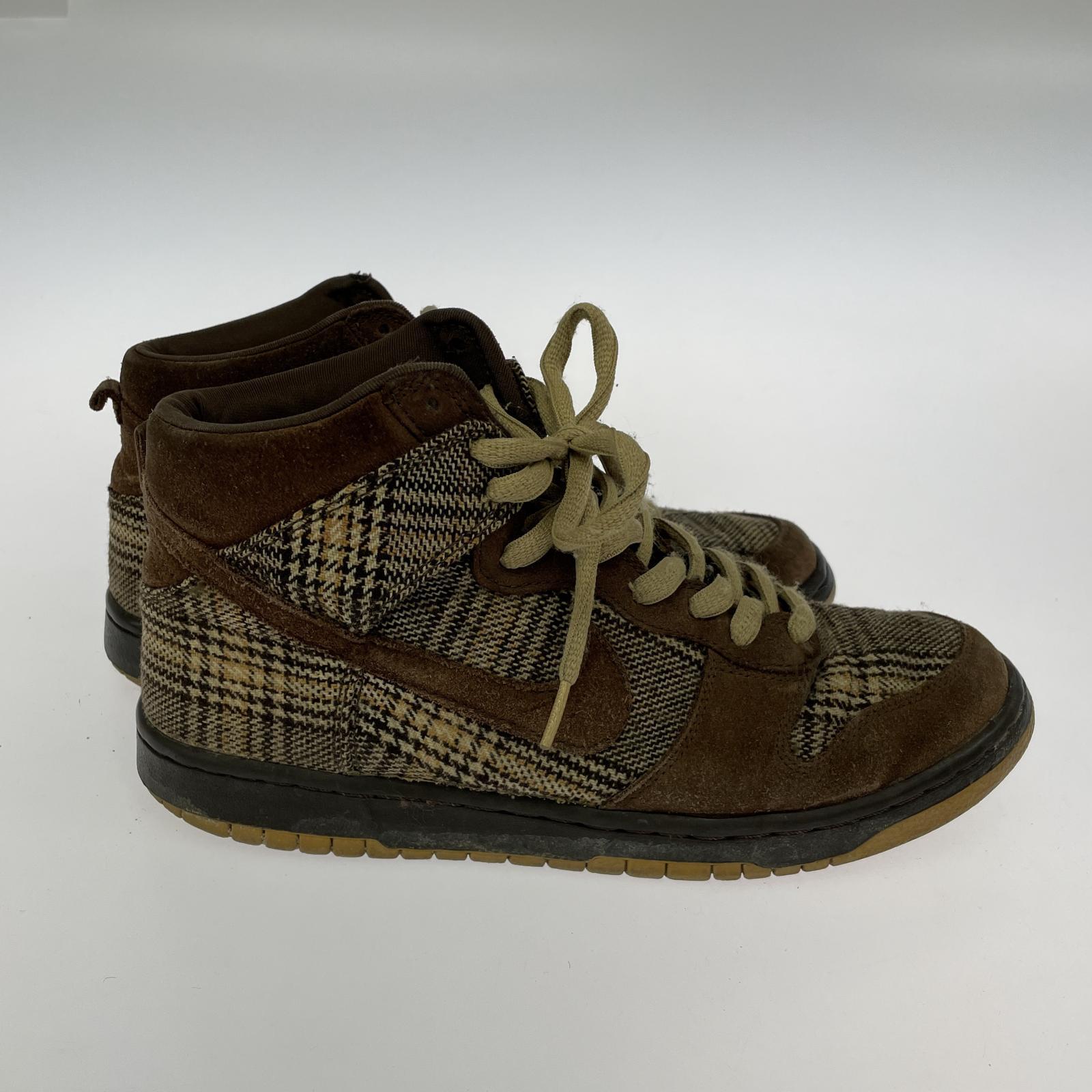 スニーカー NIKE SB Dunk High Pro Tweed 305050-223 (27) 27cm (US9 UK8 1/2 EU44) ブラウン