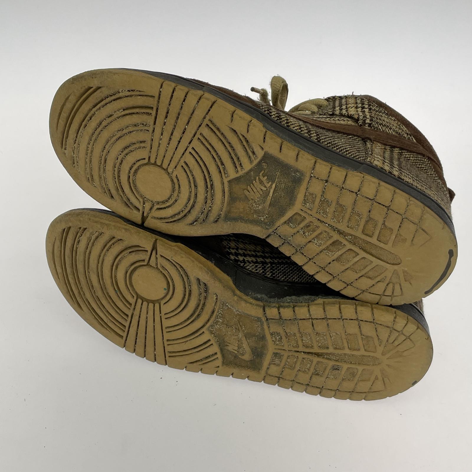 スニーカー NIKE SB Dunk High Pro Tweed 305050-223 (27) 27cm (US9 UK8 1/2 EU44) ブラウン