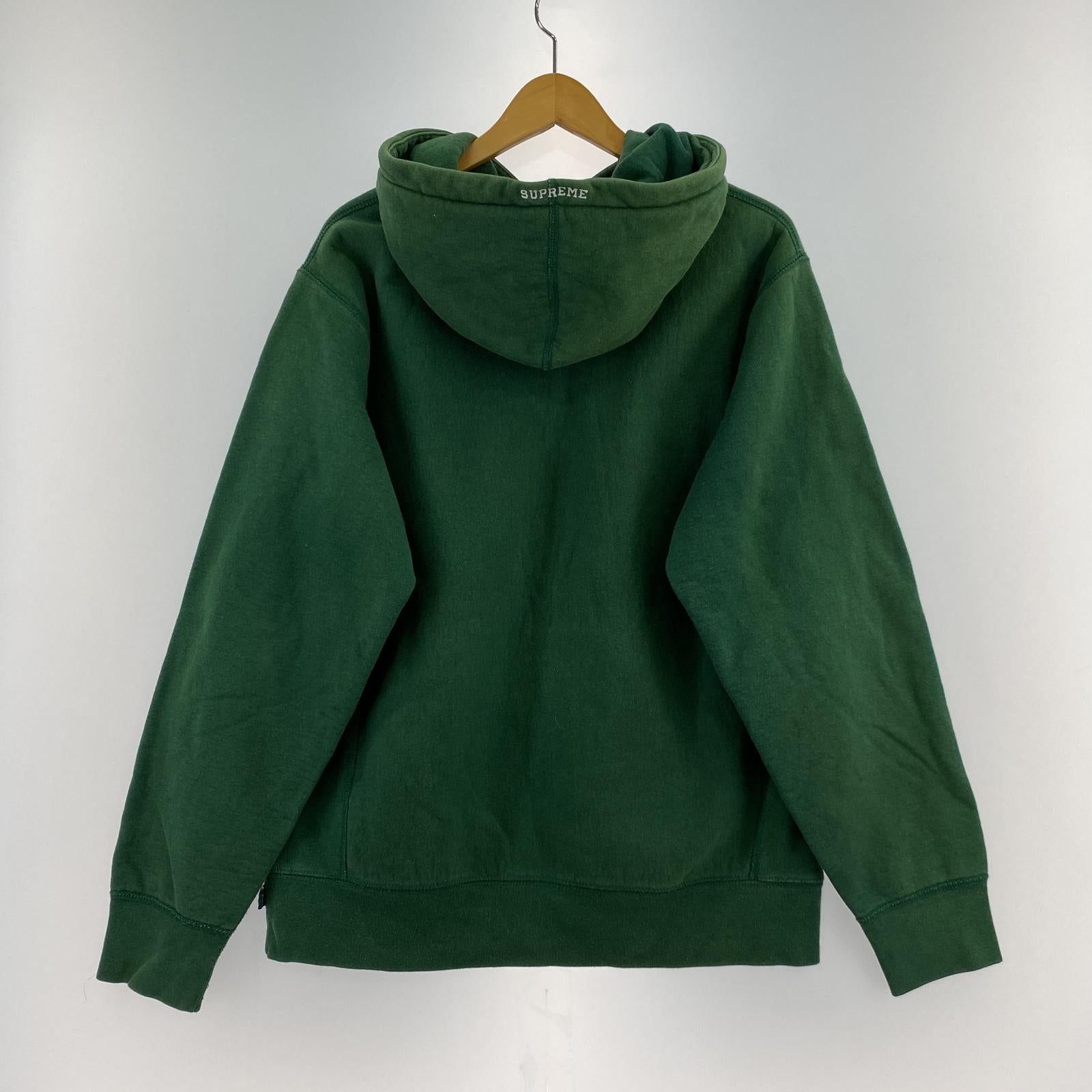 その他トップス Supreme logo hooded GREEN RED M M グリーン