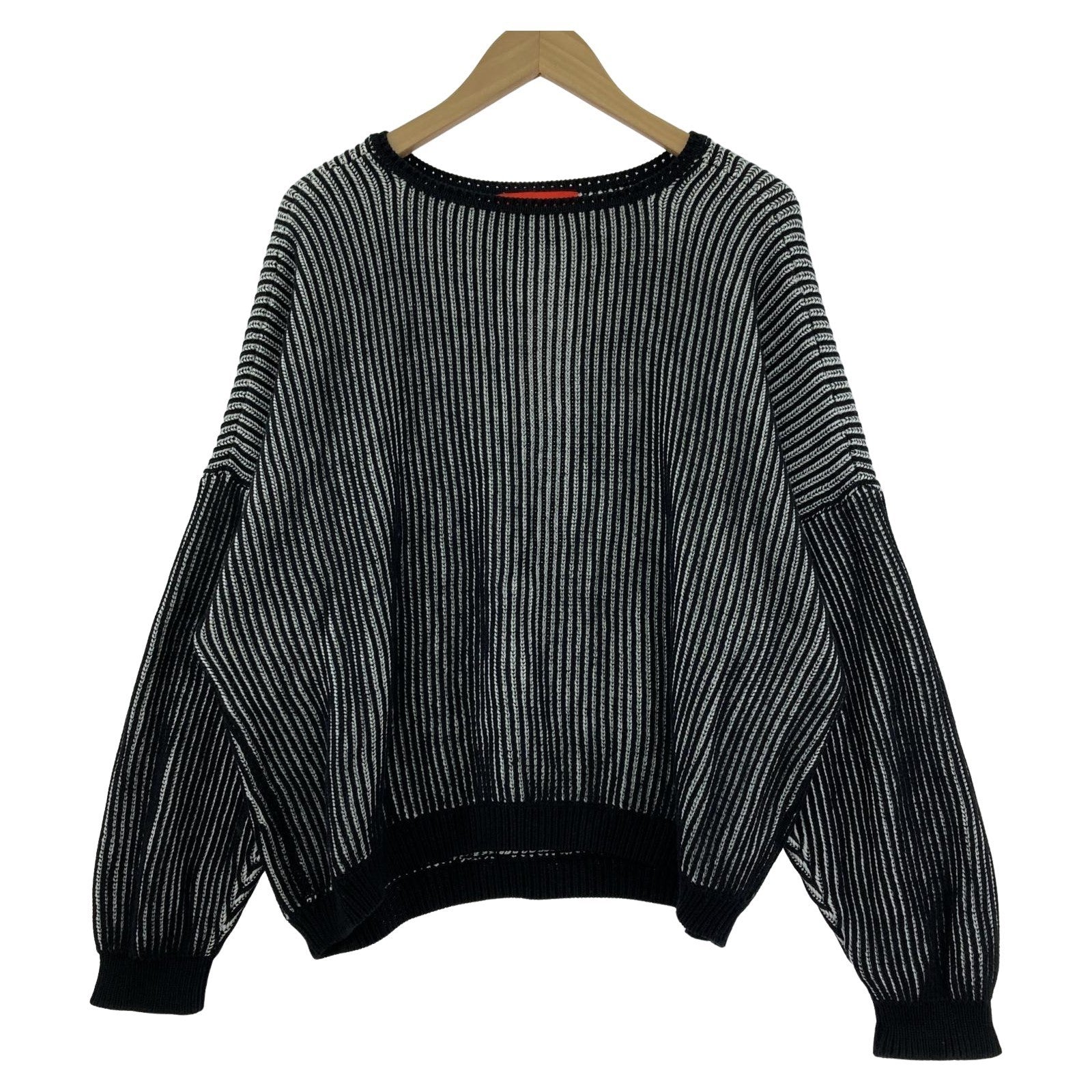 その他トップス ECKHAUS LATTA バックスリットデザインニット S ブラックホワイト S ブラック