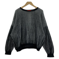 その他トップス ECKHAUS LATTA バックスリットデザインニット S ブラックホワイト S ブラック
