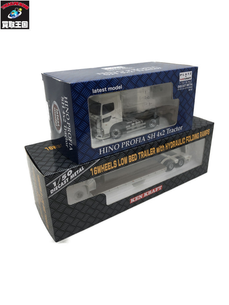 KENKRAFT 1/50 日野プロフィアSH+16輪重量物運搬用トレーラー ミニカーその他