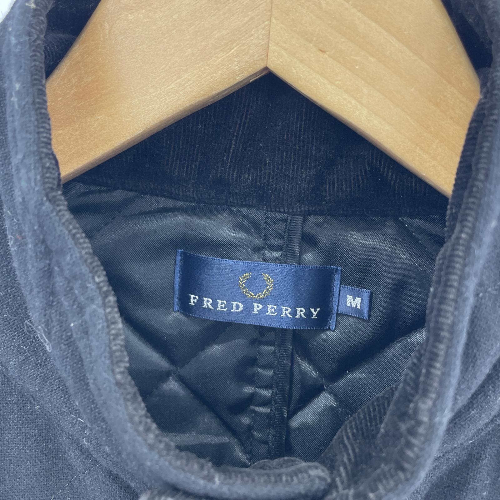 その他アウター FRED PERRY キルティング ジャケット 黒 (M) M ブラック