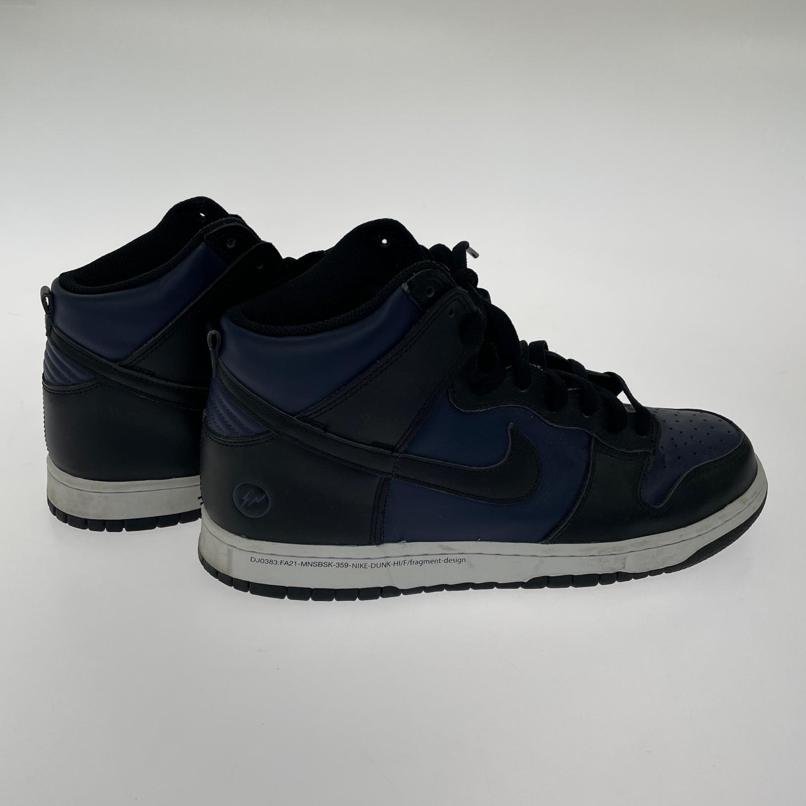 スニーカー NIKE DUNK HIGH FRAGMENT DJ0383-400 28.5cm (US10 1/2 UK10 EU47) ネイビー