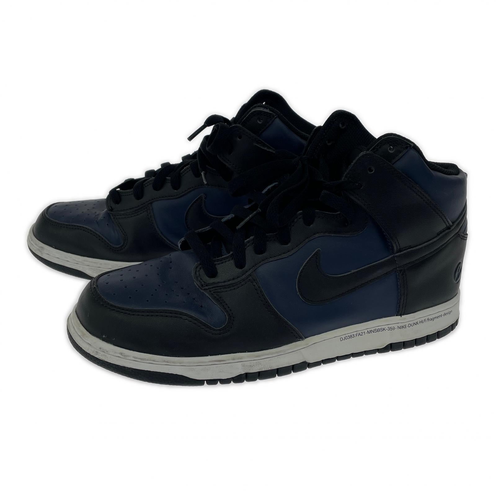 スニーカー NIKE DUNK HIGH FRAGMENT DJ0383-400 28.5cm (US10 1/2 UK10 EU47) ネイビー