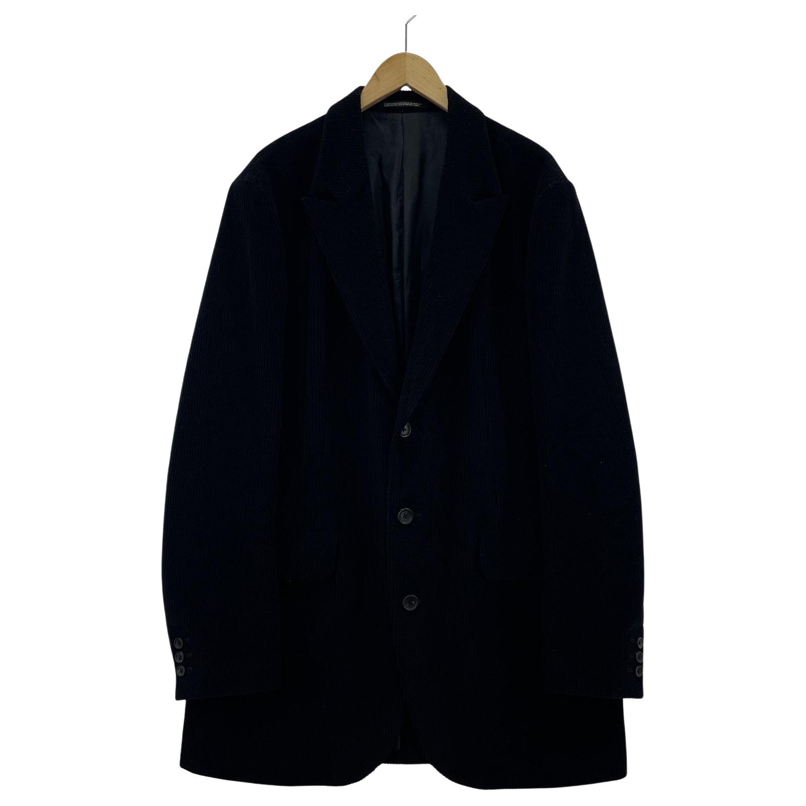 その他アウター Yohji Yamamoto POUR HOMME 22AW ウールテーラードコーデュロイジャケット (4) ブラック