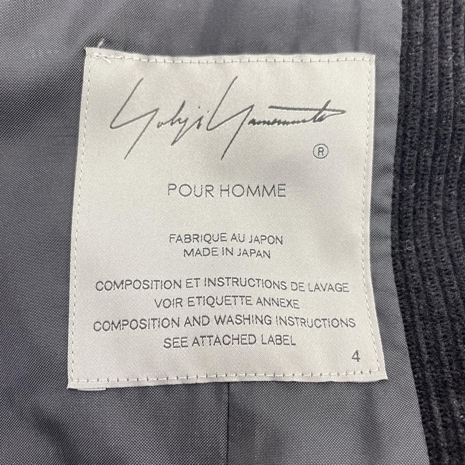 その他アウター Yohji Yamamoto POUR HOMME 22AW ウールテーラードコーデュロイジャケット (4) ブラック