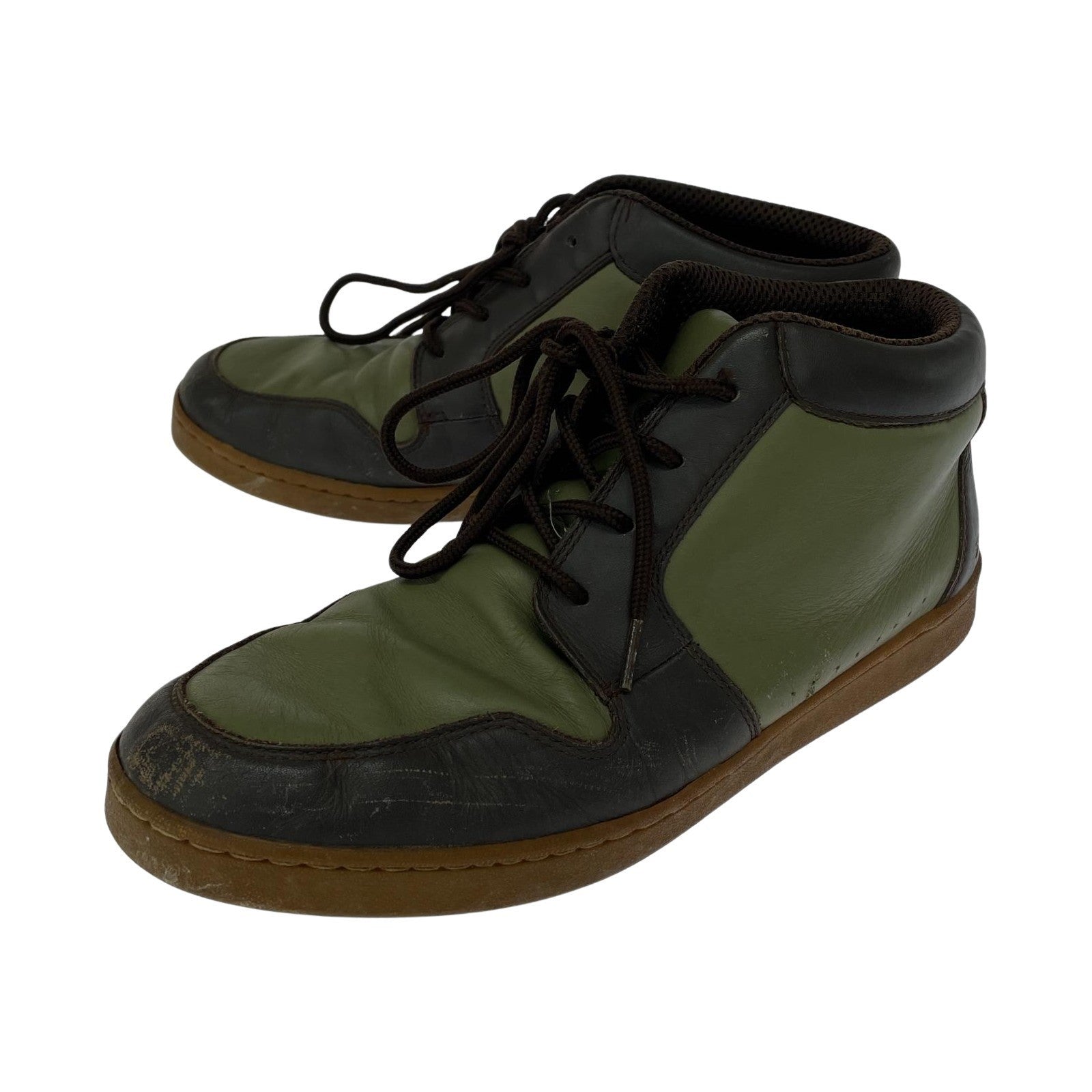 スニーカー STUSSY 90s 紺タグ IMPERIAL レザースニーカー グリーン