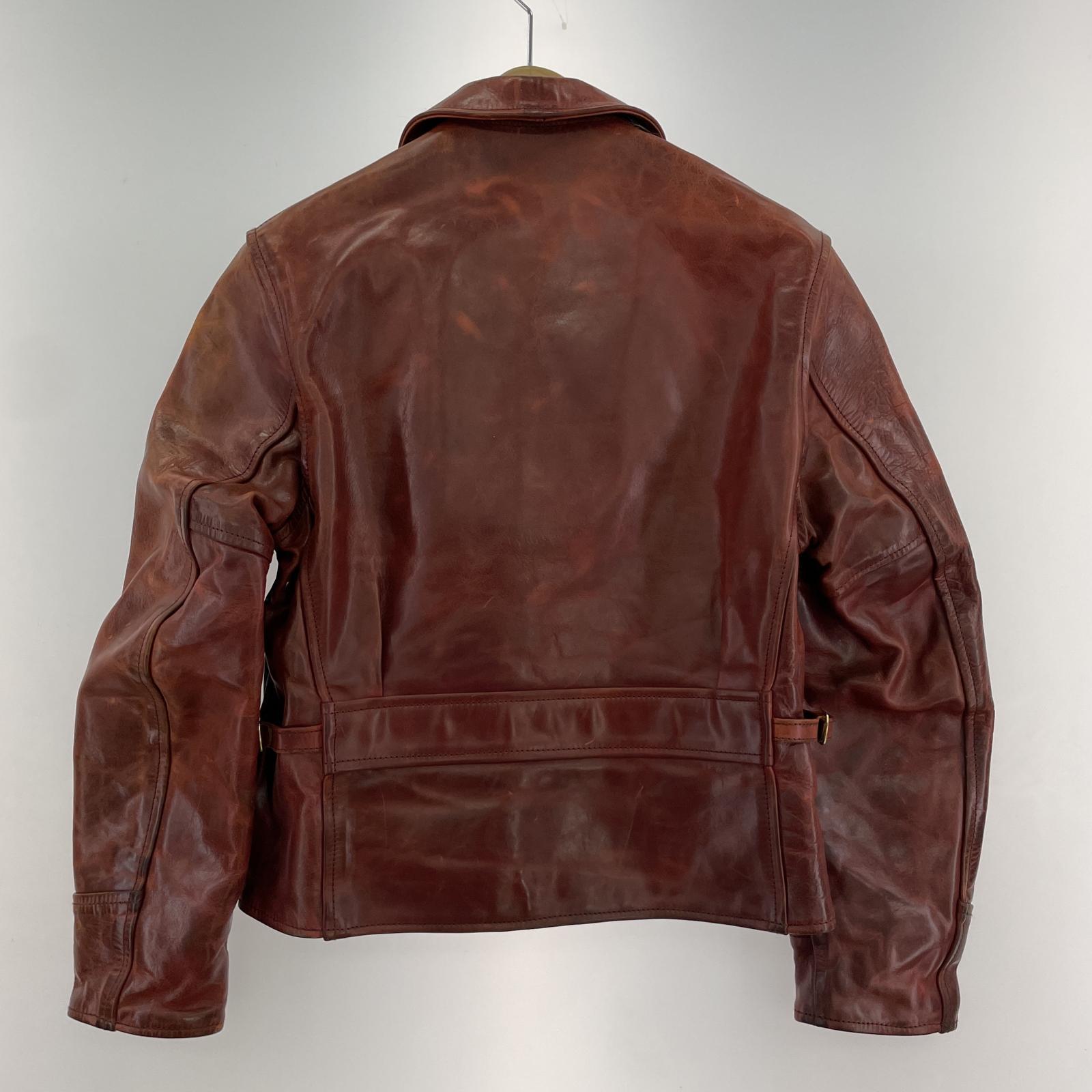 その他アウター AERO LEATHER ハイウェイマン レザージャケット 茶 36 ブラウン