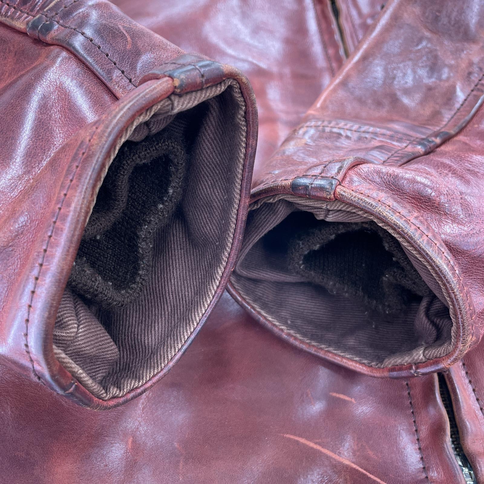 その他アウター AERO LEATHER ハイウェイマン レザージャケット 茶 36 ブラウン
