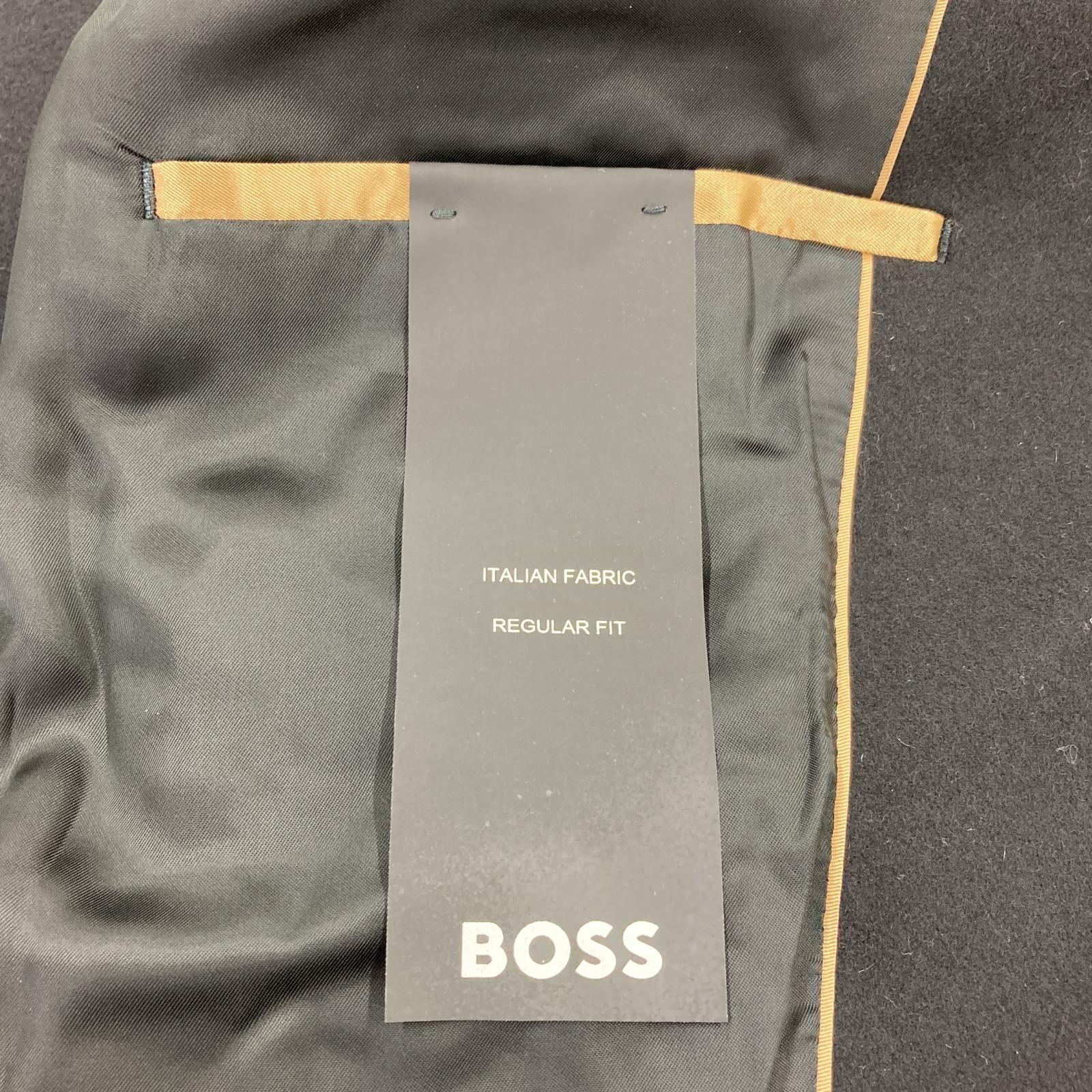その他アウター HUGO BOSS チェスターコート 44 ブラック ブラック