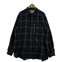 長袖シャツ 24AW GUSSET SLEEVE CHECK ELBOW PATCH SHIRT 4 グレー