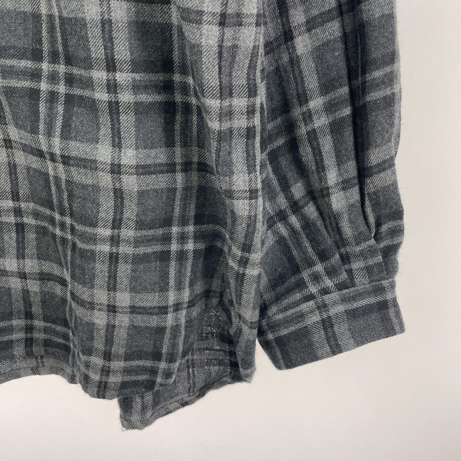 長袖シャツ 24AW GUSSET SLEEVE CHECK ELBOW PATCH SHIRT 4 グレー