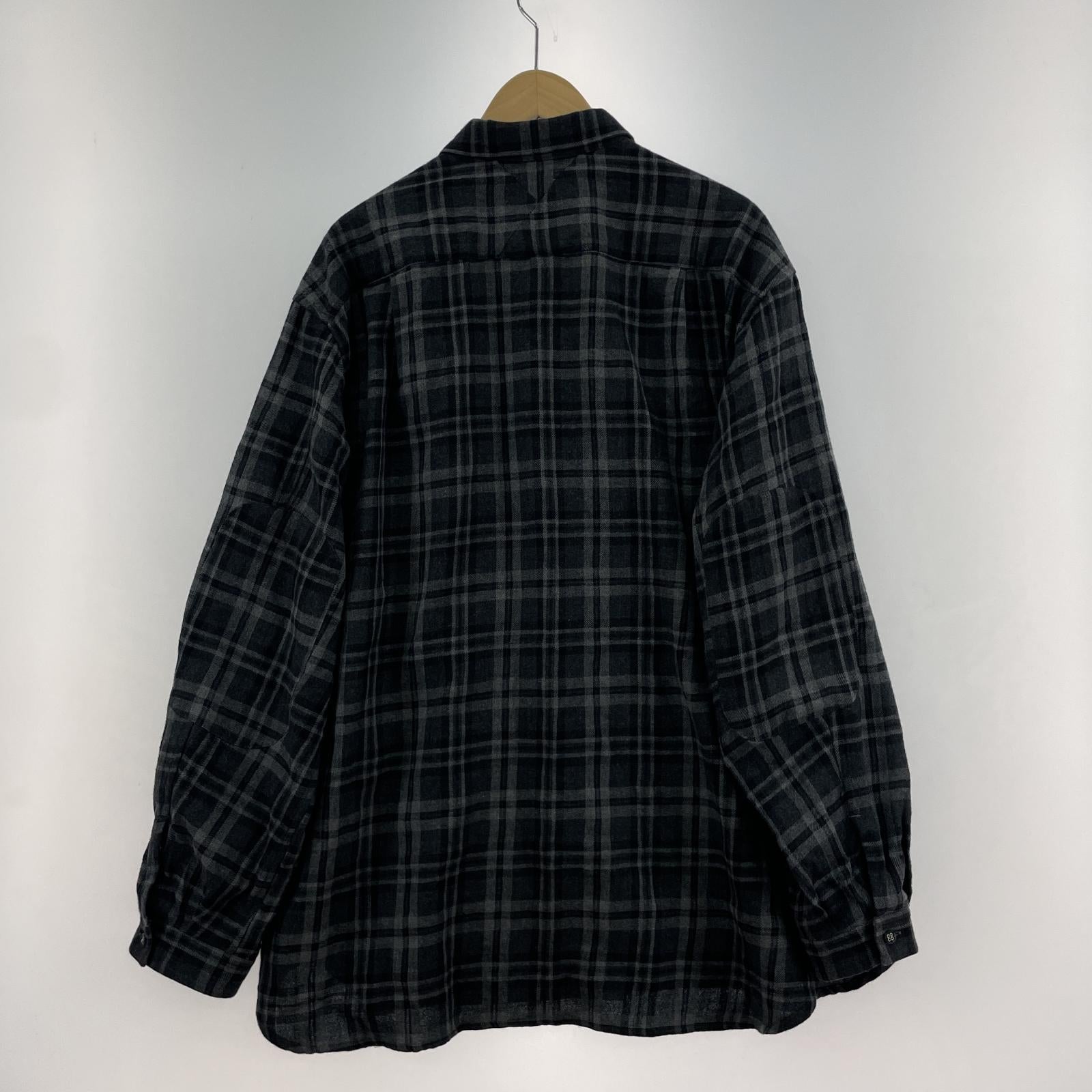 長袖シャツ 24AW GUSSET SLEEVE CHECK ELBOW PATCH SHIRT 4 グレー