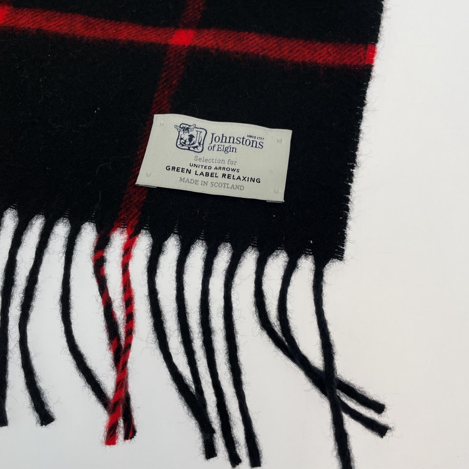 その他アクセサリー Johnstons GREEN LABEL RELAXING別注 チェック 大判ストール