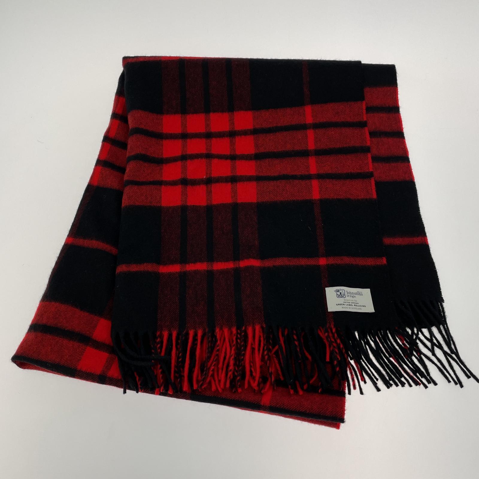その他アクセサリー Johnstons GREEN LABEL RELAXING別注 チェック 大判ストール