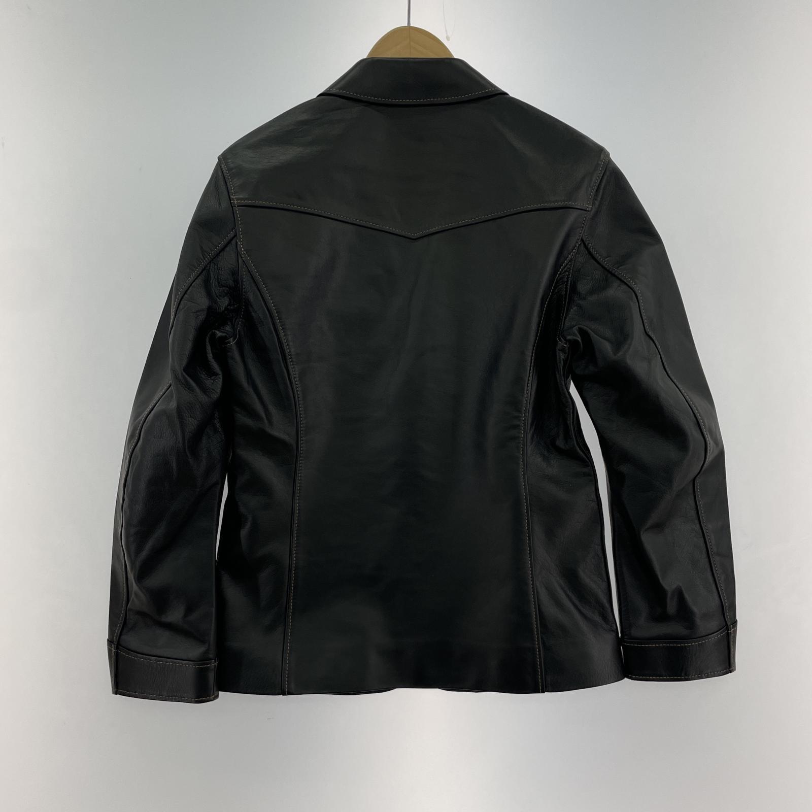その他アウター THE FLAT HEAD レザーテーラードジャケット 36 ブラック