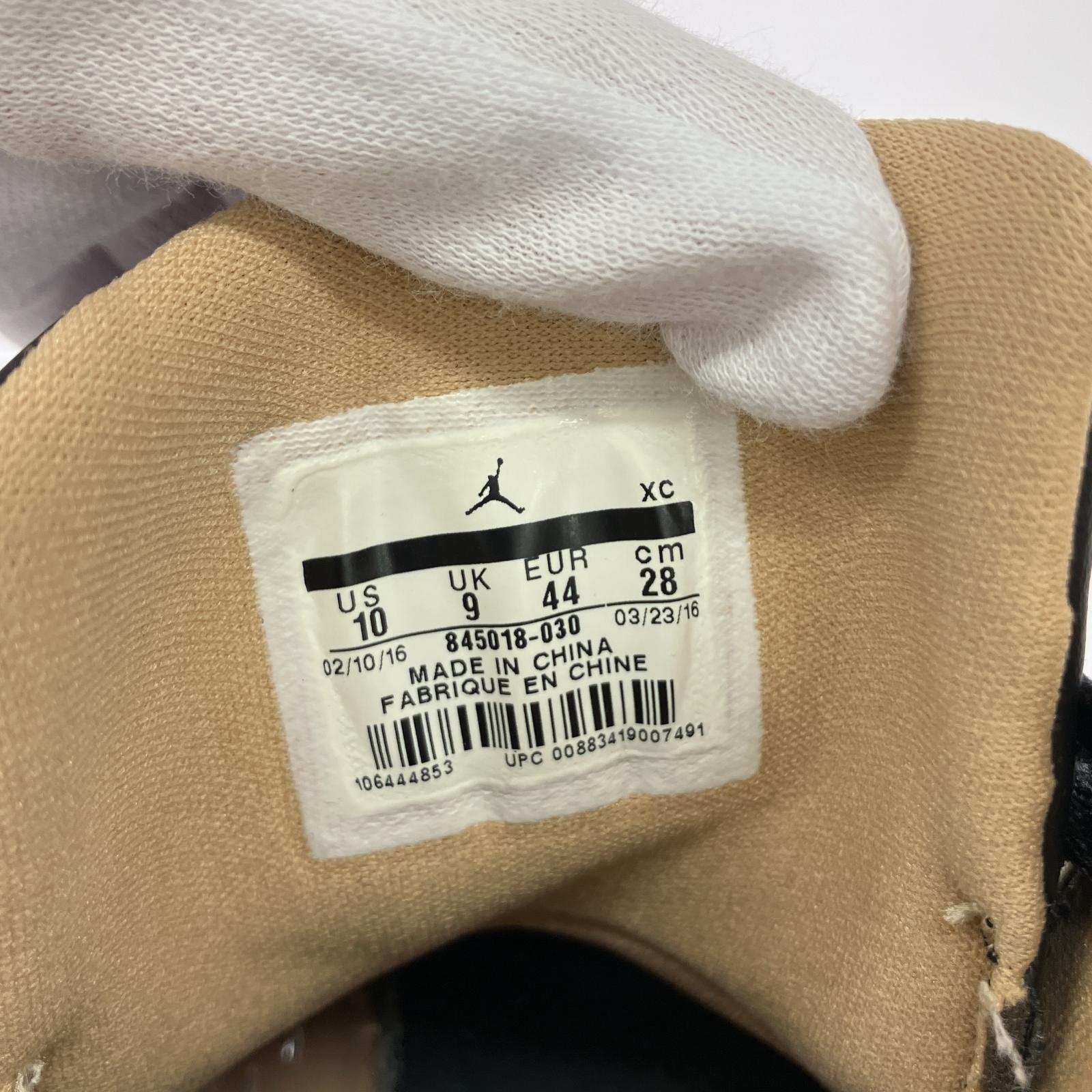 スニーカー NIKE AIR JORDAN 1 Black Vachetta Tan 28.0cm US10