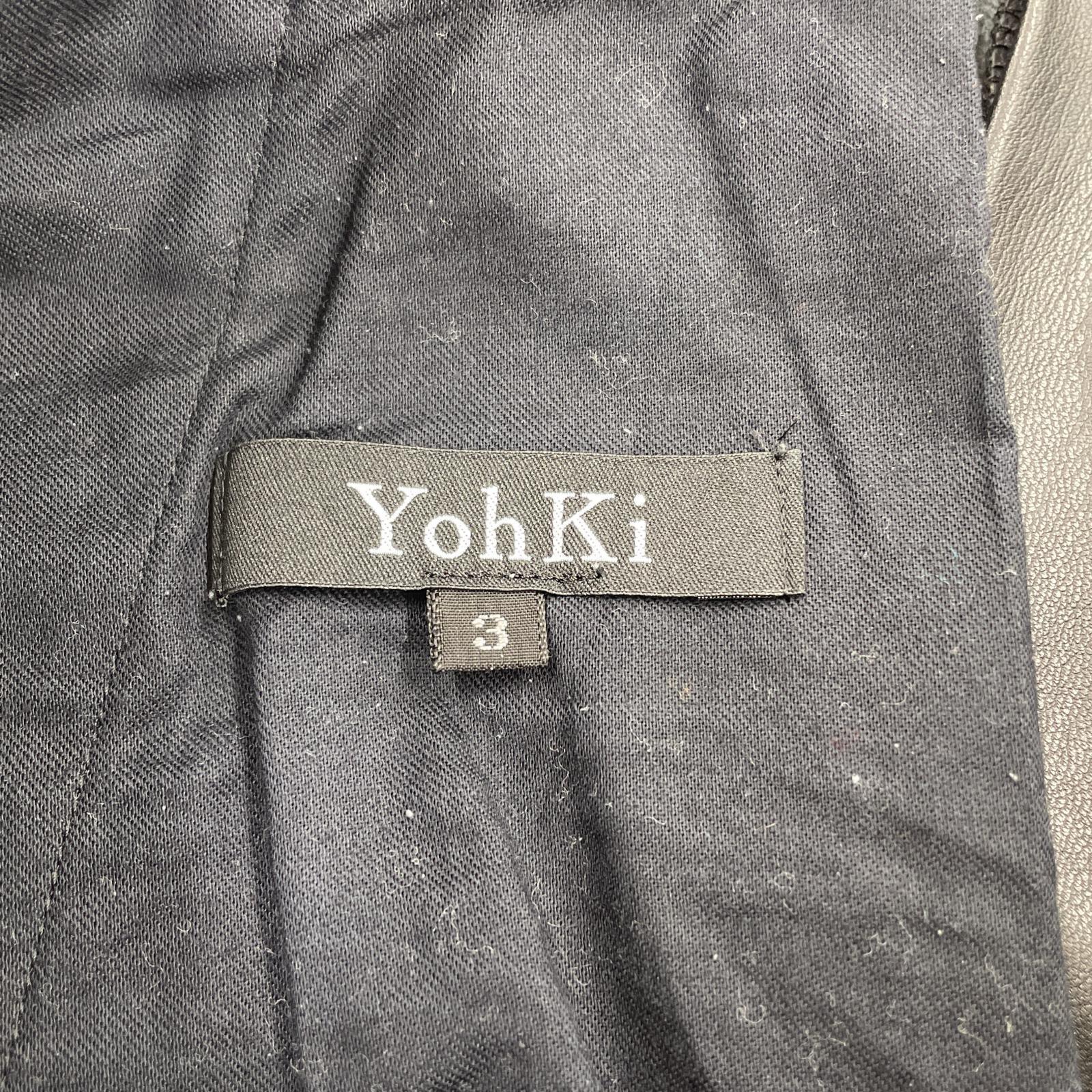 その他ボトムス Yohki フェイクレザーフレアパンツ ブラック (3) ブラック