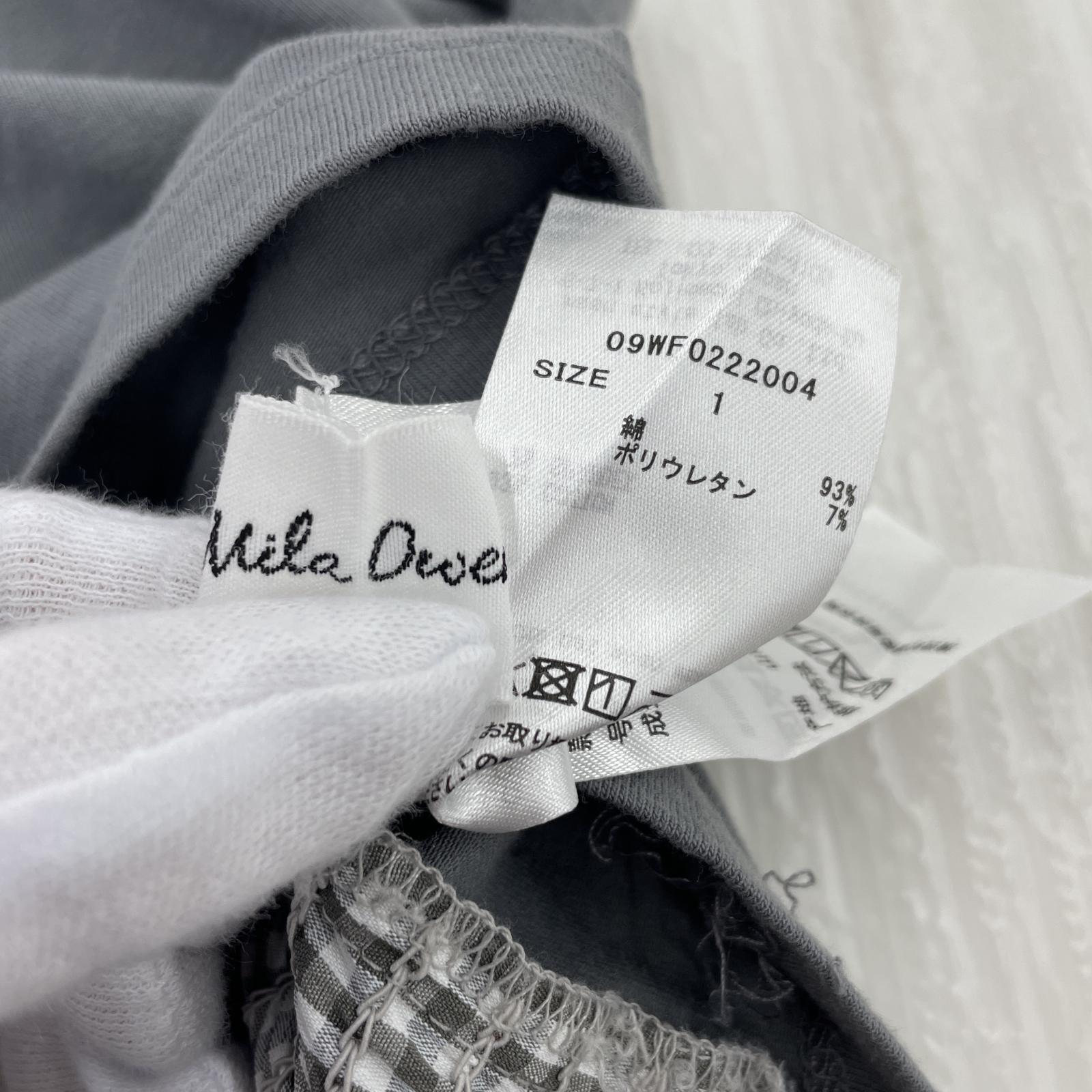 ワンピース Mila Owen ギンガムチェックワンピース 1 グレー