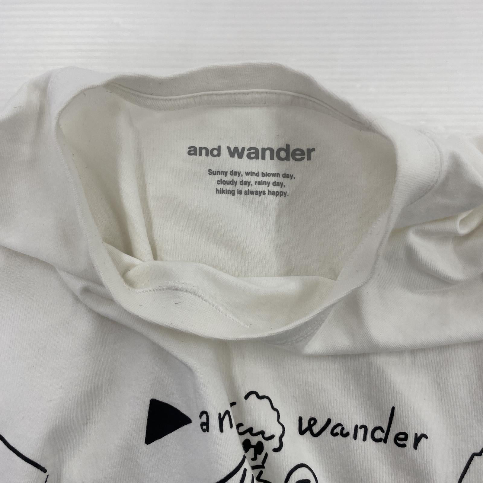 その他トップス and wander Yu Nagaba printed T L ホワイト